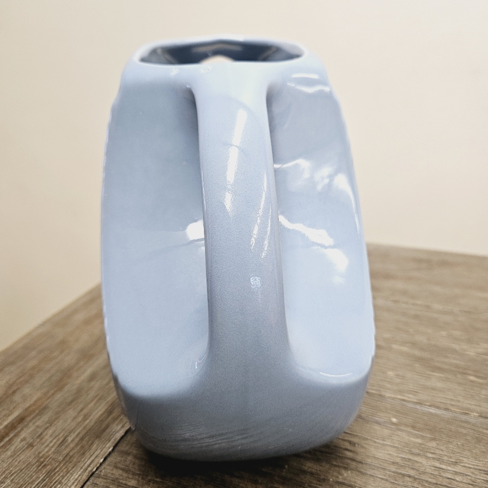 Vintage FIESTAWARE Ceramic Art Deco Style Large Disk Pitcher in Periwinkle Blue - Picture 6 of 12